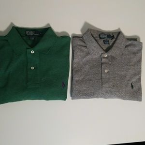 2 Long Sleeved Polo style shirts